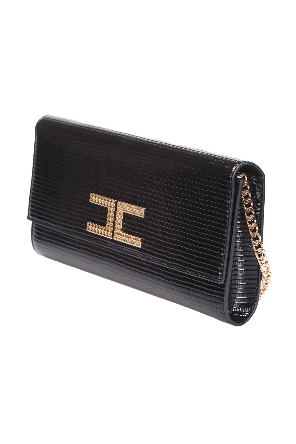 shop ELISABETTA FRANCHI Saldi Borsa: Elisabetta Franchi maxi clutch rettangolare con logo gold.
Effetto lucertolina.
Catena groumette in metallo.
Maxi logo borchiato.
Misure: l 31 x h 16 x p 5 cm.
Composizione: 50% Poliuretanica 50% Poliestere.
Fabbricato in Italia.. BS33A27E2-110 number 420855